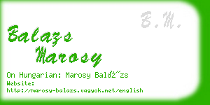 balazs marosy business card